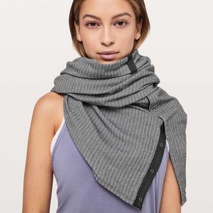 Lululemon Vinyasa Scarf Gray Herringbone